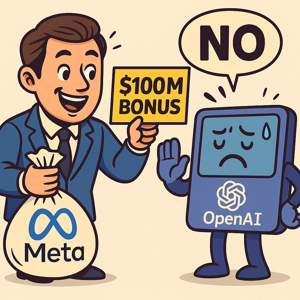 Meta trabajador ofreciendo bonos a open AI